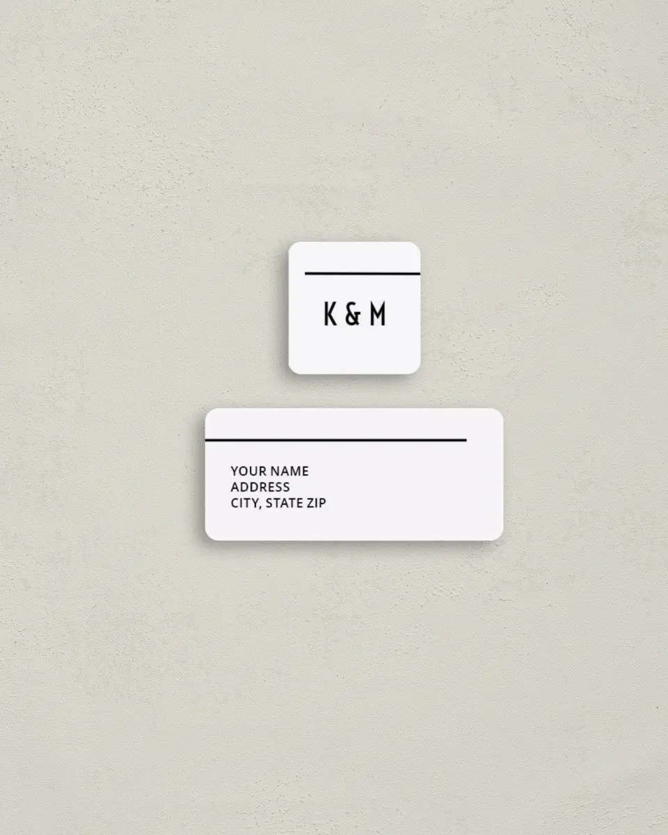 This is a 2¼" x 1" Labels; 1" x 1" Seals Return Address Label called It's Love printed in full color