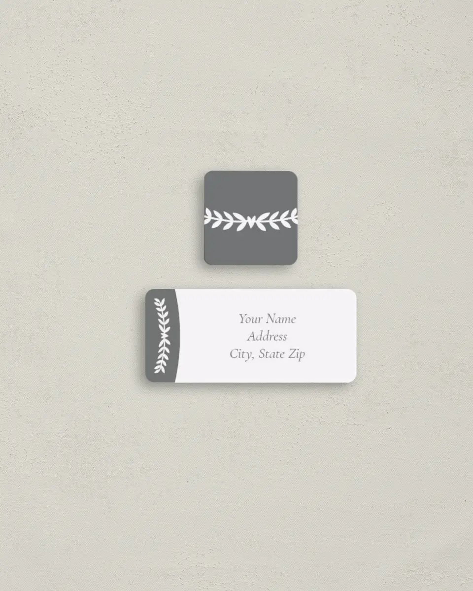 This is a 2¼" x 1" Labels; 1" x 1" Seals Return Address Label called Modern Fairytale printed in full color