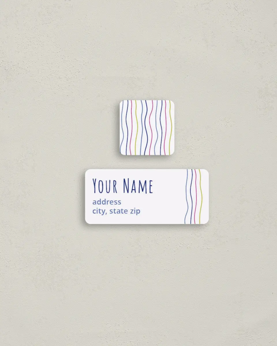 This is a 2¼" x 1" Labels; 1" x 1" Seals Return Address Labels & Seal Set called Let Your Heart Be Light printed in full color