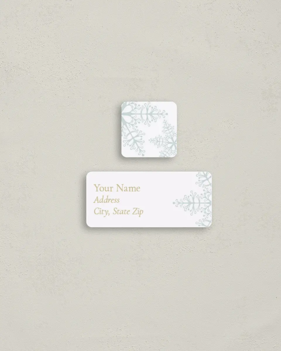 This is a 2¼" x 1" Labels; 1" x 1" Seals Return Address Labels & Seal Set called Celebrate the Season printed in full color