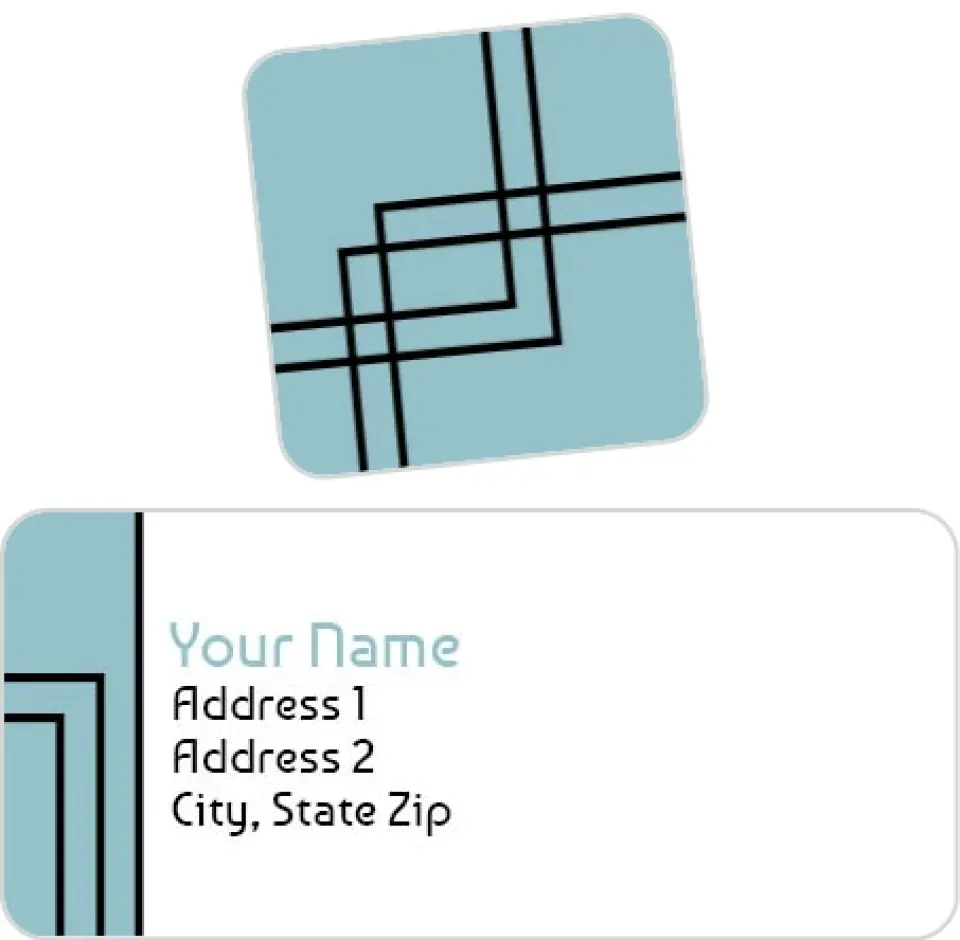 This is a 2¼" x 1" Labels; 1" x 1" Seals Label & Seal Set called Cottage Hues printed in full color