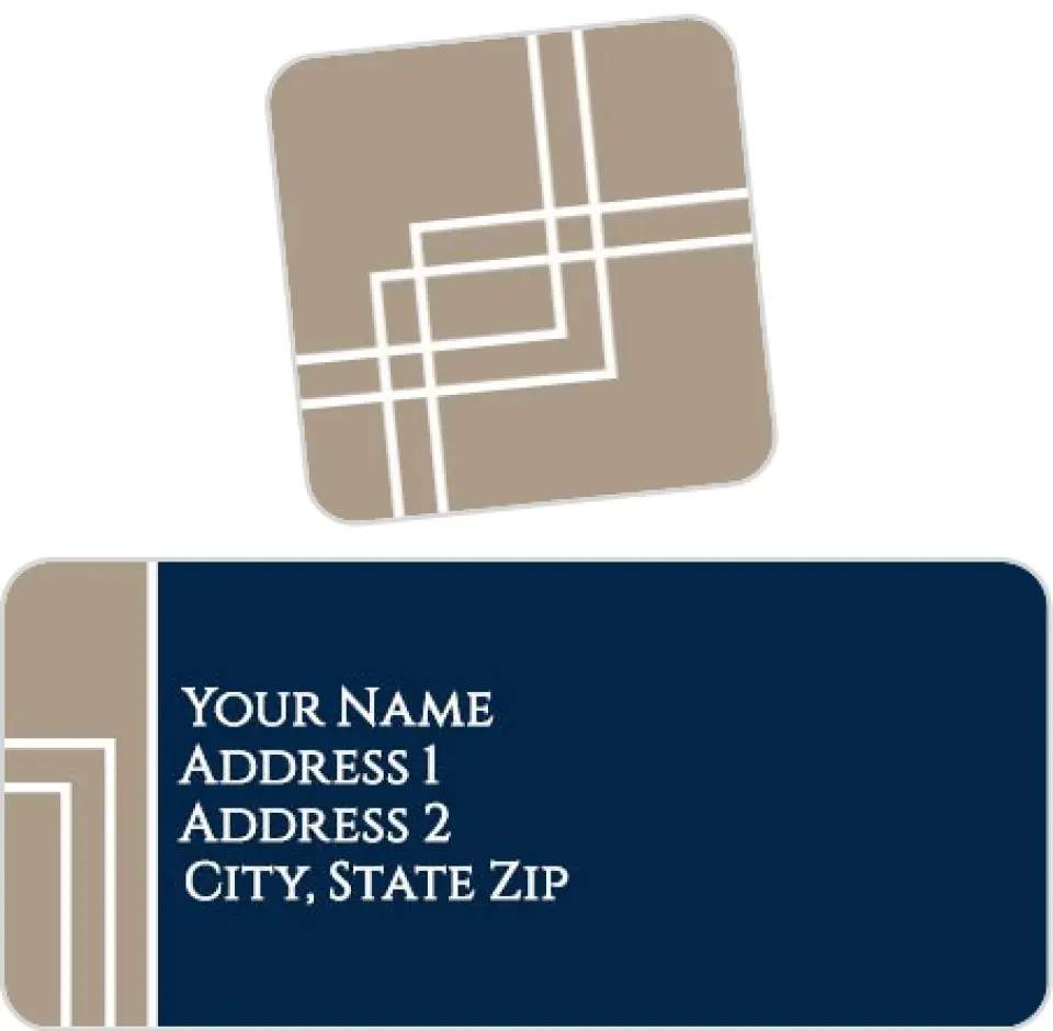 This is a 2¼" x 1" Labels; 1" x 1" Seals Label & Seal Set called Studio Hues printed in full color