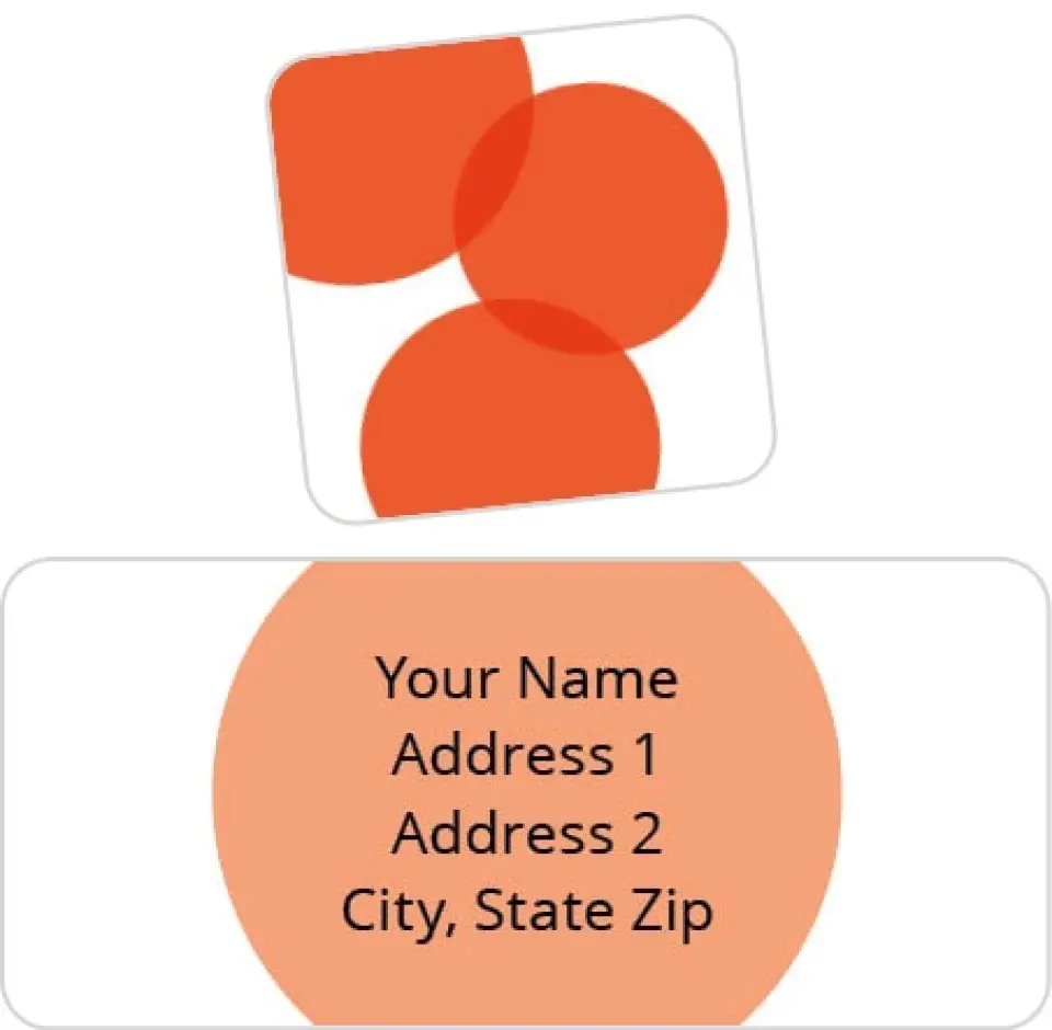 This is a 2¼" x 1" Labels; 1" x 1" Seals Label & Seal Set called Poppy Morning printed in full color