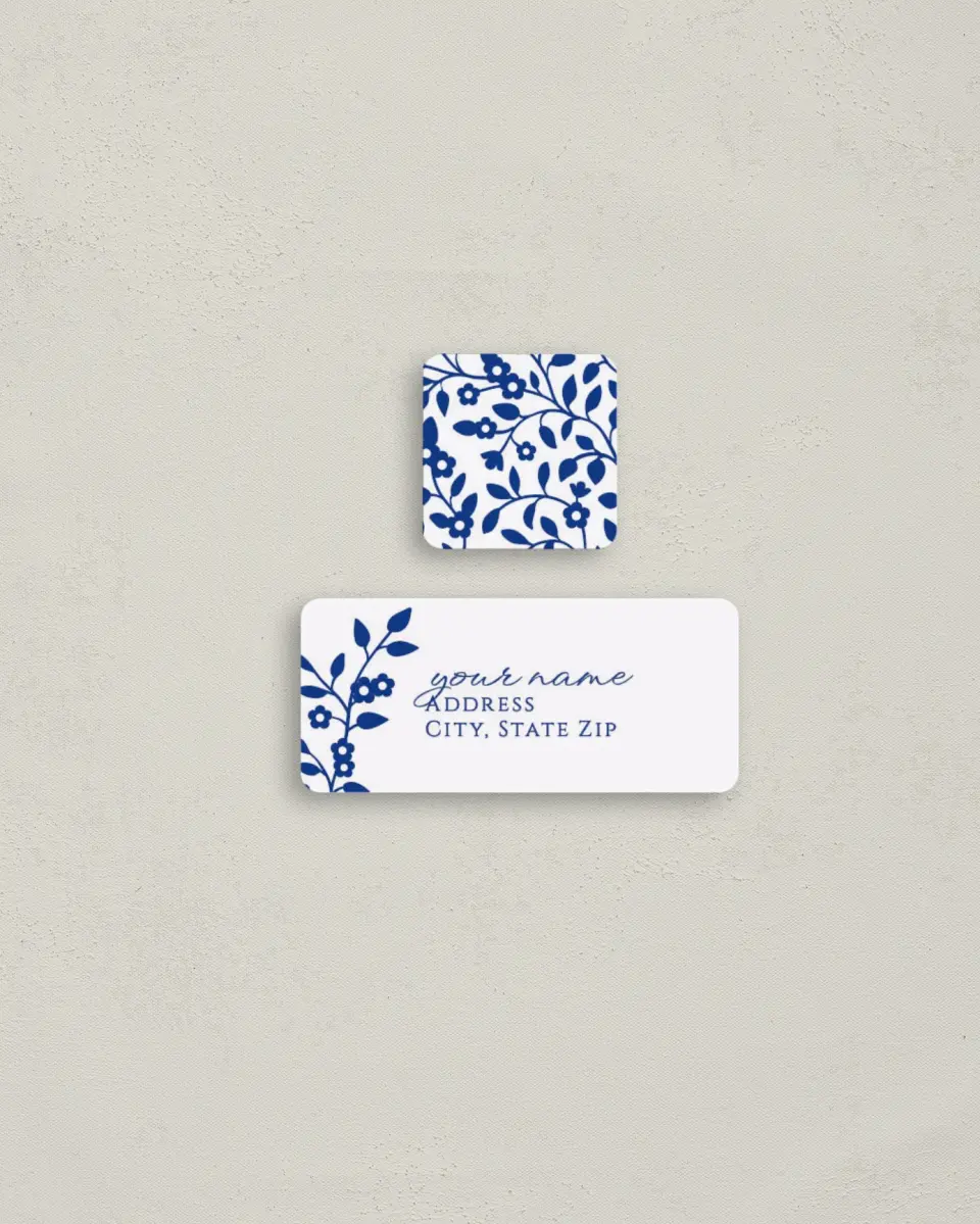 This is a 2¼" x 1" Labels; 1" x 1" Seals Return Address Label called Secret Garden printed in full color