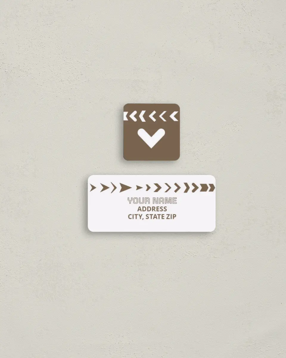 This is a 2¼" x 1" Labels; 1" x 1" Seals Return Address Label called Photo Ampersand printed in full color