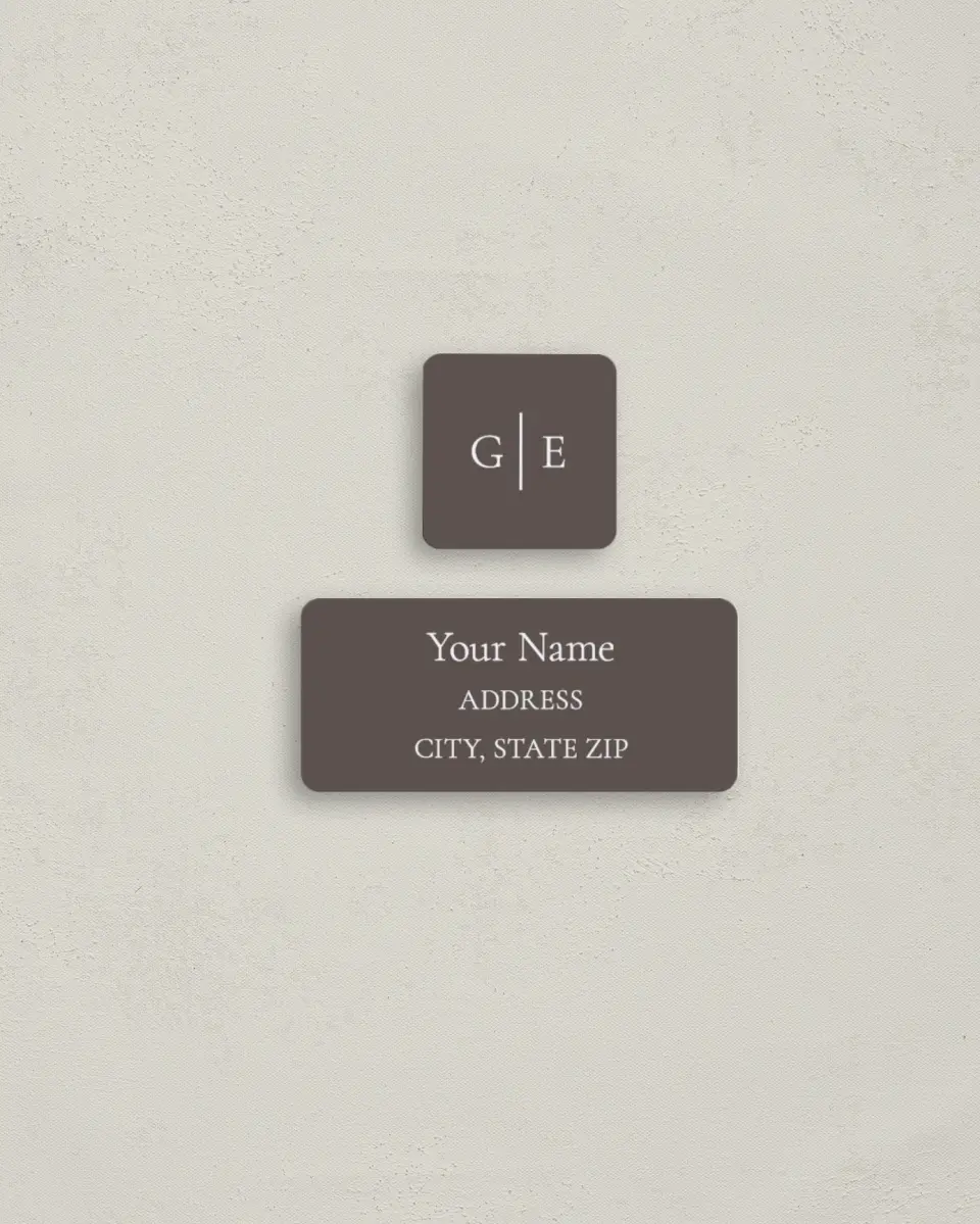 This is a 2¼" x 1" Labels; 1" x 1" Seals Return Address Label called Simply Modern printed in full color