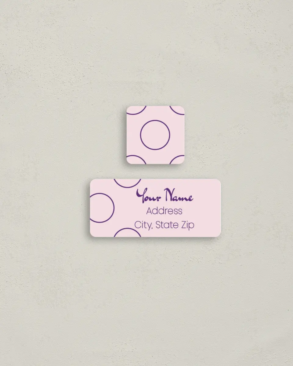 This is a 2¼" x 1" Labels; 1" x 1" Seals Return Address Label called Precious Love printed in full color