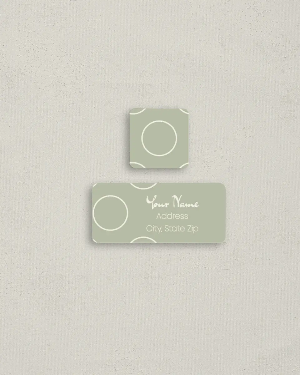 This is a 2¼" x 1" Labels; 1" x 1" Seals Return Address Label called Precious Love printed in full color