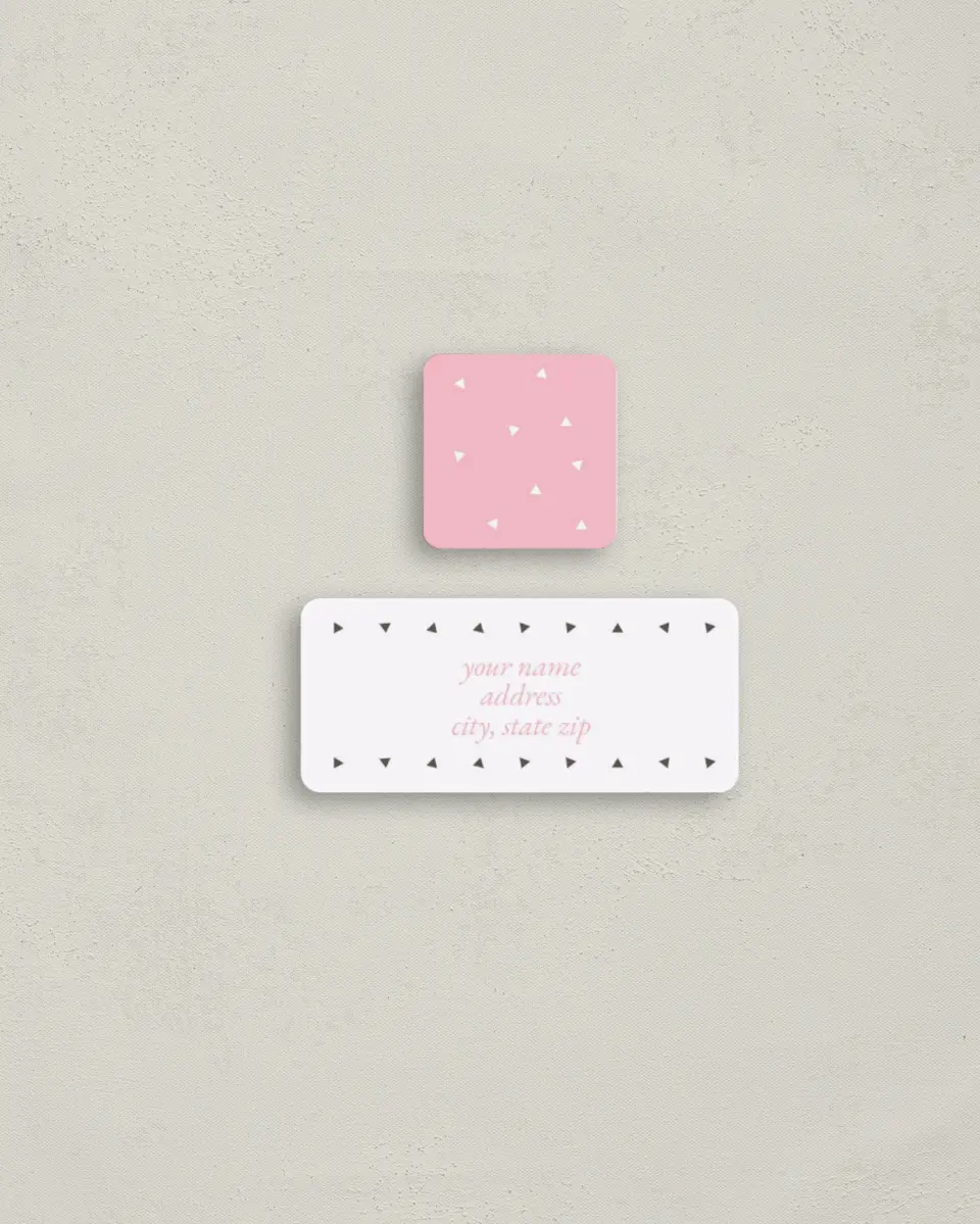 This is a 2¼" x 1" Labels; 1" x 1" Seals Return Address Label called Sweetly Sprinkled printed in full color