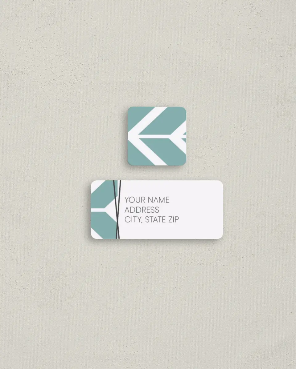 This is a 2¼" x 1" Labels; 1" x 1" Seals Return Address Label called Forever Mine printed in full color
