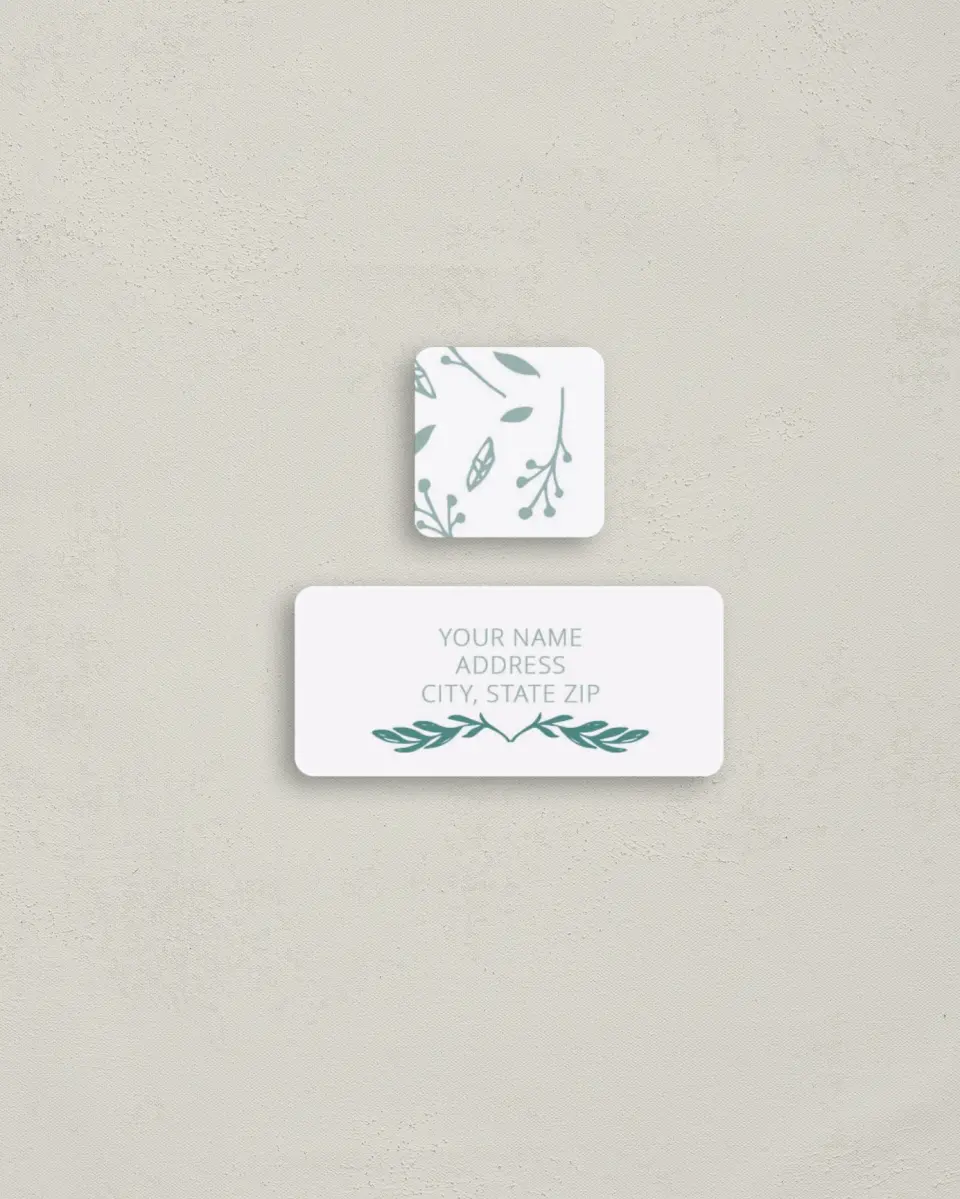 This is a 2¼" x 1" Labels; 1" x 1" Seals Return Address Label called This Joyful Day printed in full color