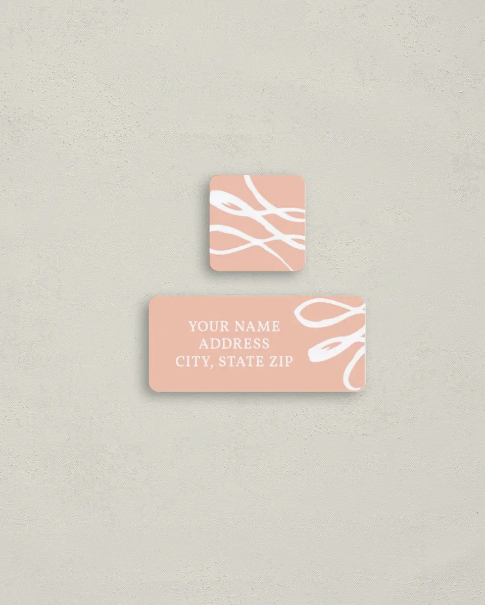 This is a 2¼" x 1" Labels; 1" x 1" Seals Return Address Label called Soon to Be printed in full color