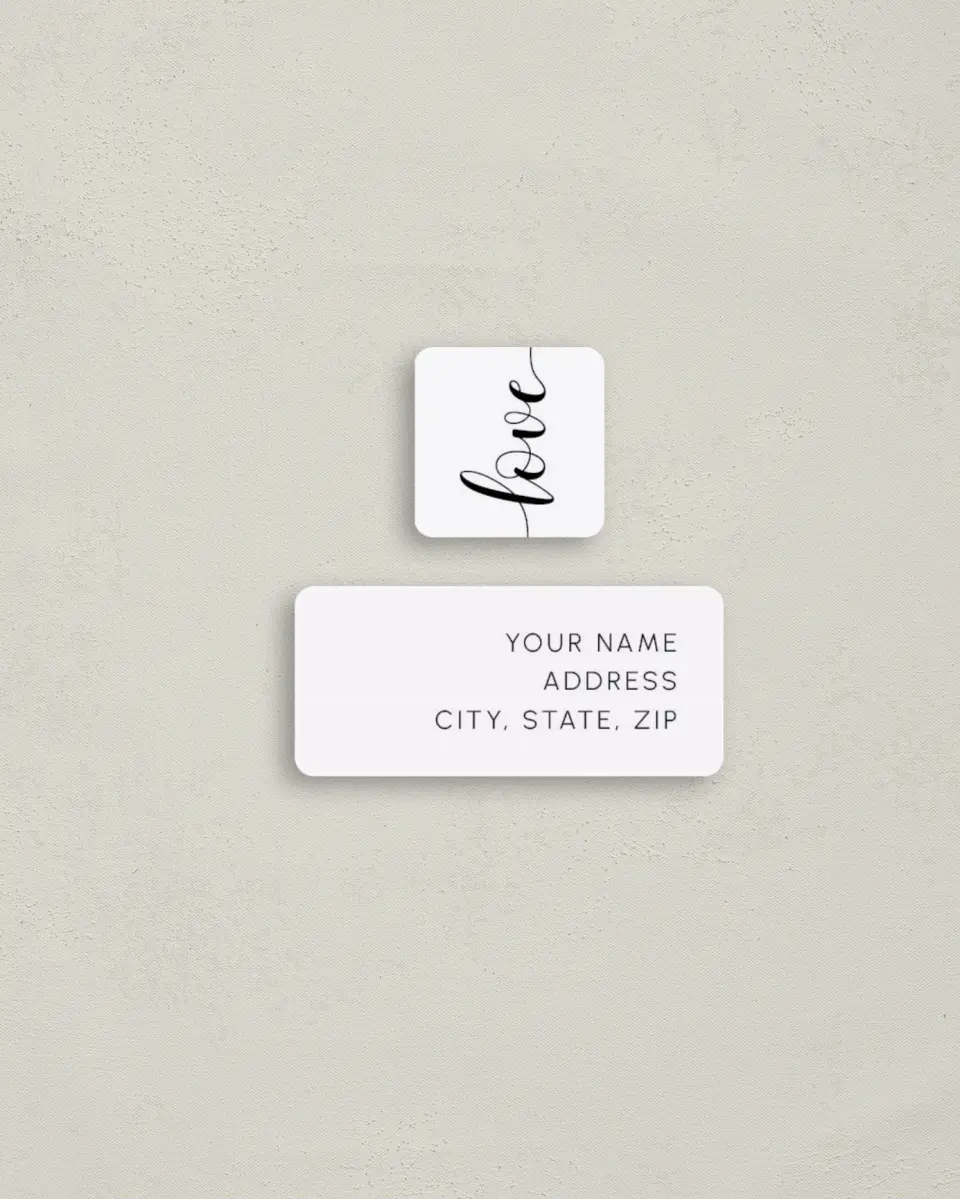 This is a 2¼" x 1" Labels; 1" x 1" Seals Return Address Label called True Celebration printed in full color