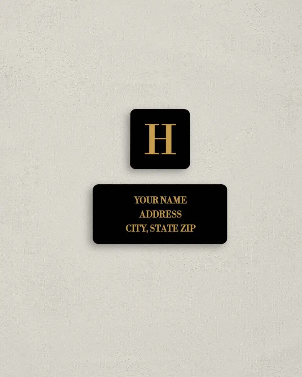 This is a 2¼" x 1" Labels; 1" x 1" Seals Return Address Label called Black Tie Affair printed in full color