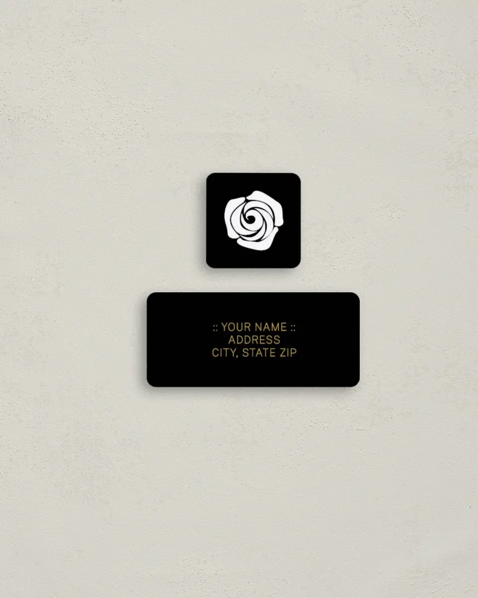 This is a 2¼" x 1" Labels; 1" x 1" Seals Return Address Label called Ravishing Rose printed in full color