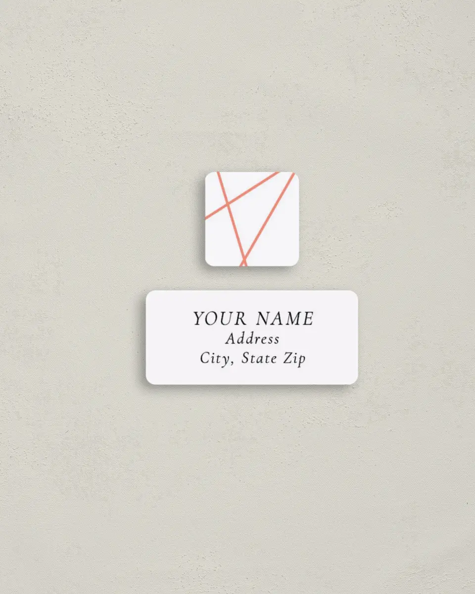 This is a 2¼" x 1" Labels; 1" x 1" Seals Return Address Label called Starcrossed Love printed in full color