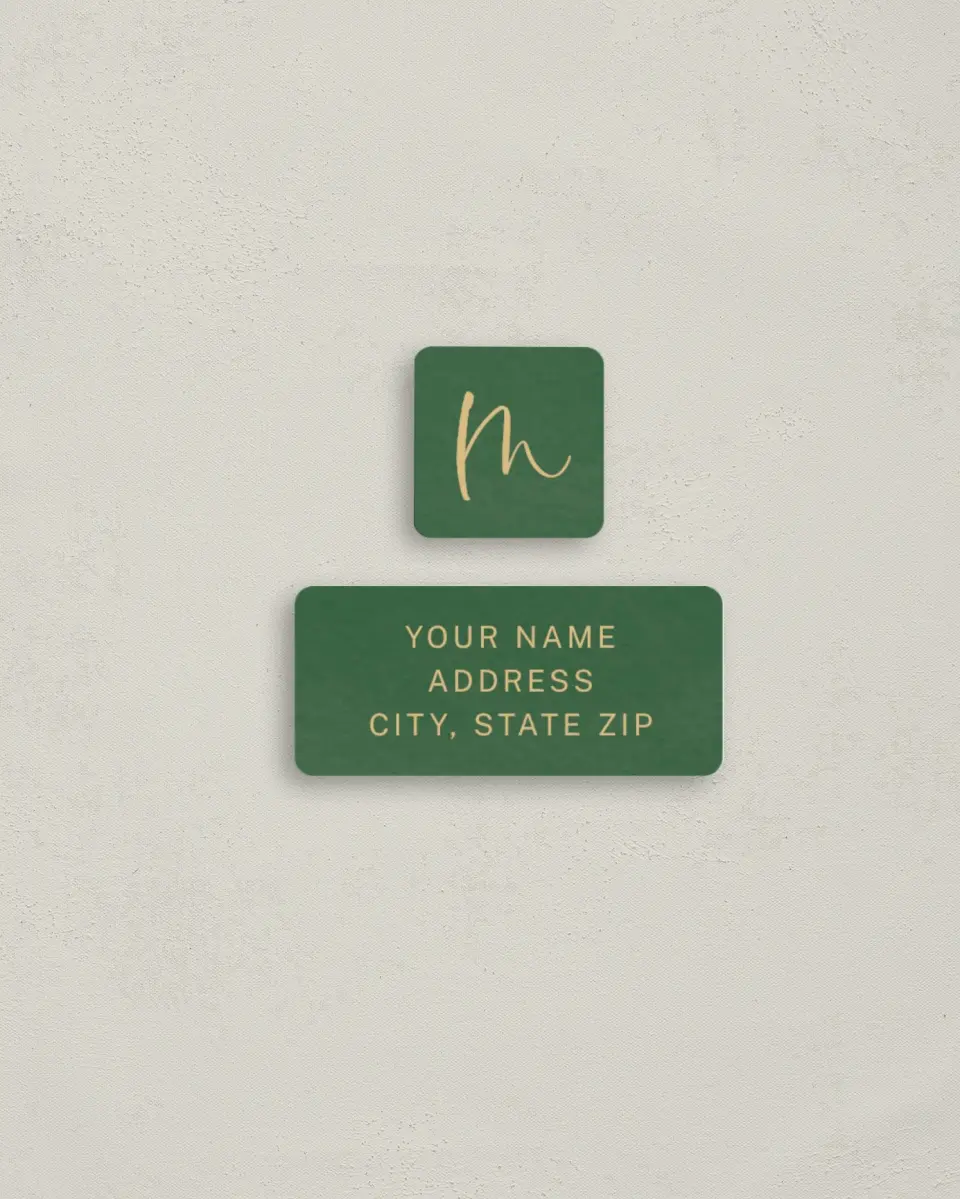 This is a 2¼" x 1" Labels; 1" x 1" Seals Return Address Label called Gilded Jewel printed in full color