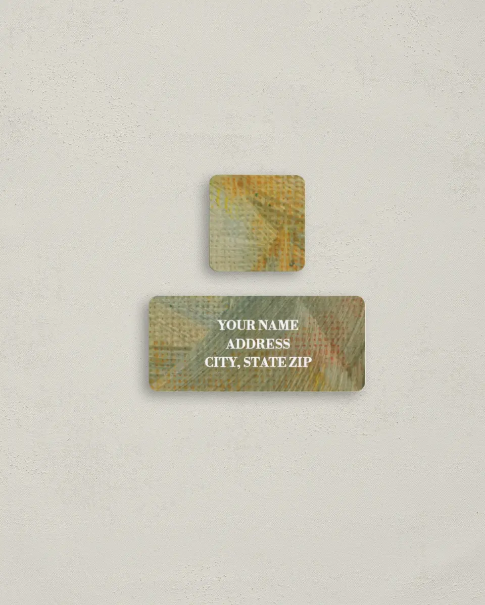 This is a 2¼" x 1" Labels; 1" x 1" Seals Return Address Label called Sunset Splendor printed in full color