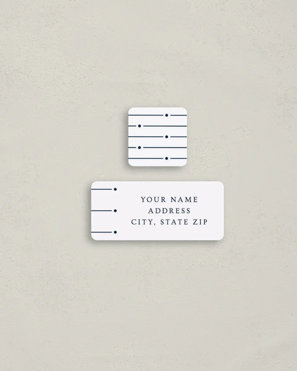 This is a 2¼" x 1" Labels; 1" x 1" Seals Return Address Label called Midnight Shimmer printed in full color