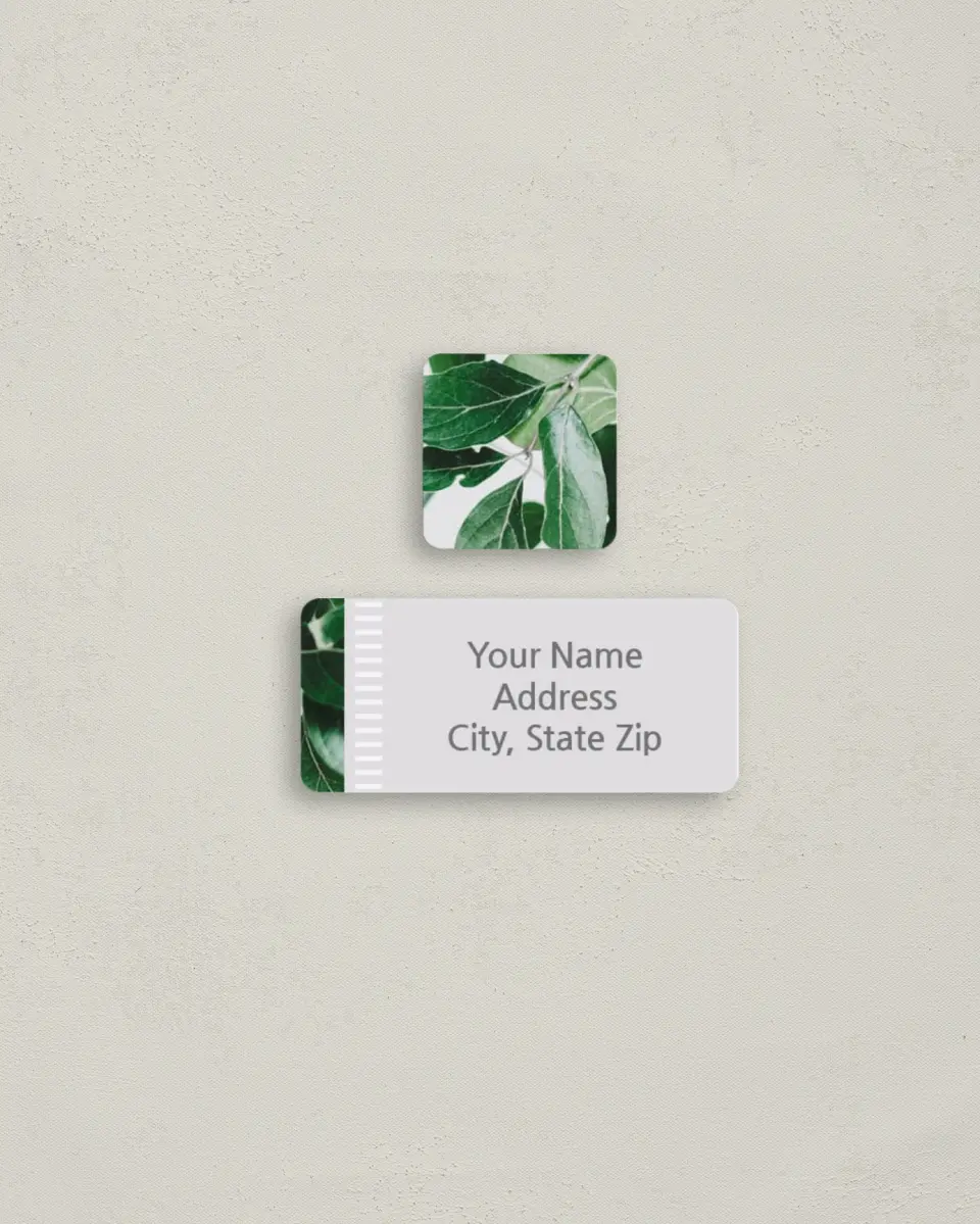 This is a 2¼" x 1" Labels; 1" x 1" Seals Return Address Label called Love Grows printed in full color