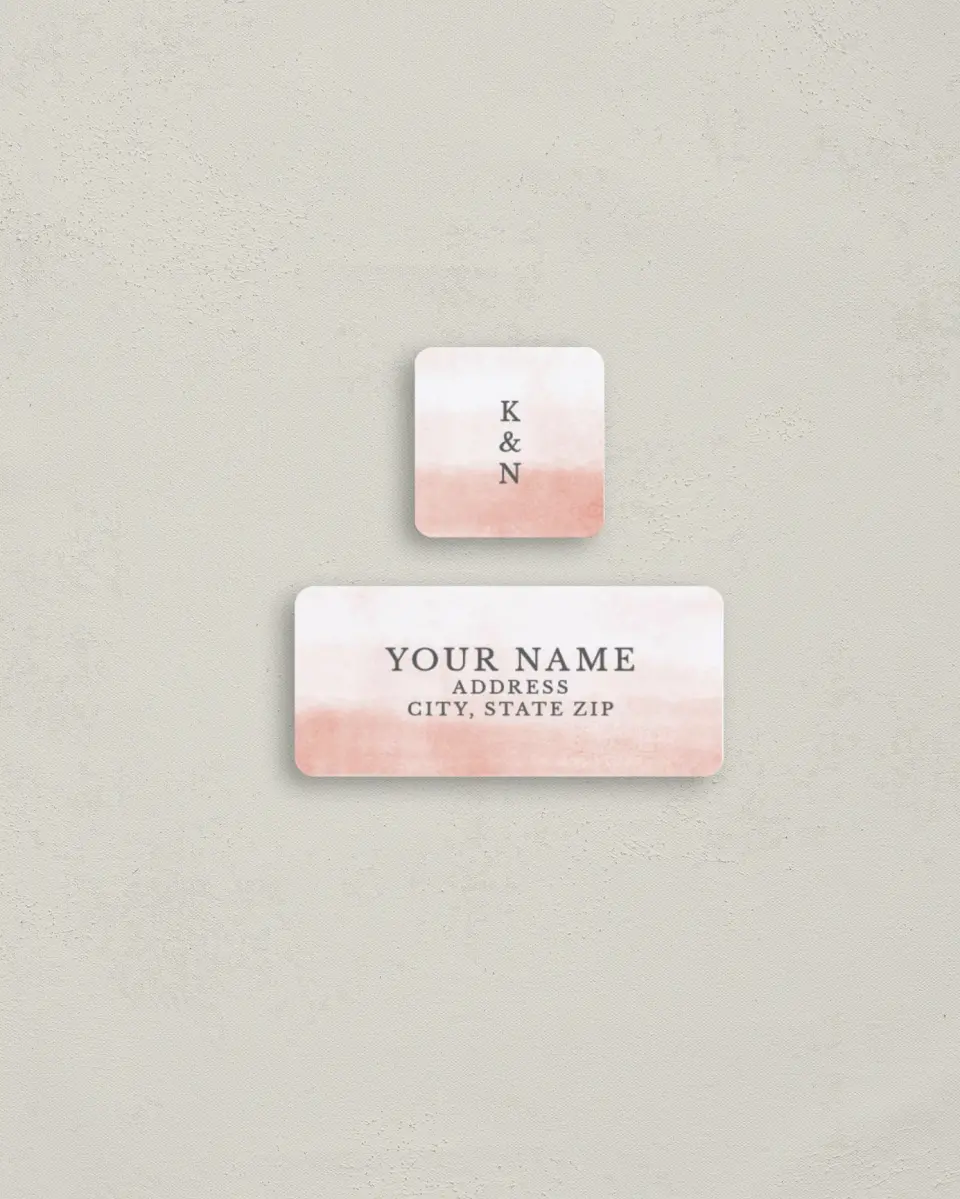 This is a 2¼" x 1" Labels; 1" x 1" Seals Return Address Label called Chic Patina printed in full color