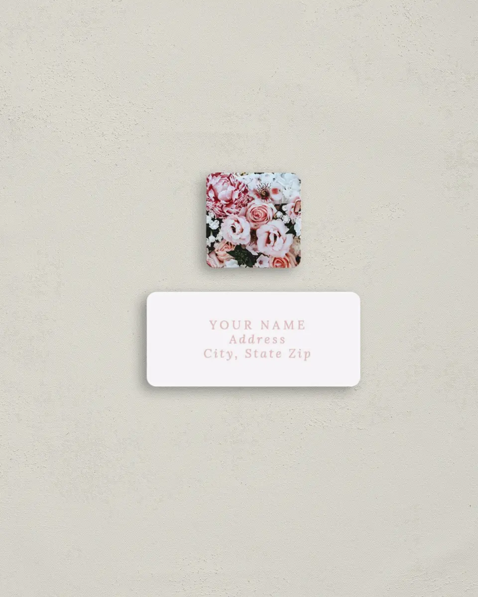 This is a 2¼" x 1" Labels; 1" x 1" Seals Return Address Label called Fantasia Garden printed in full color