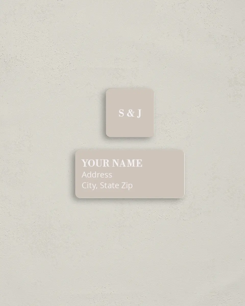 This is a 2¼" x 1" Labels; 1" x 1" Seals Return Address Label called Antique Hydrangea printed in full color