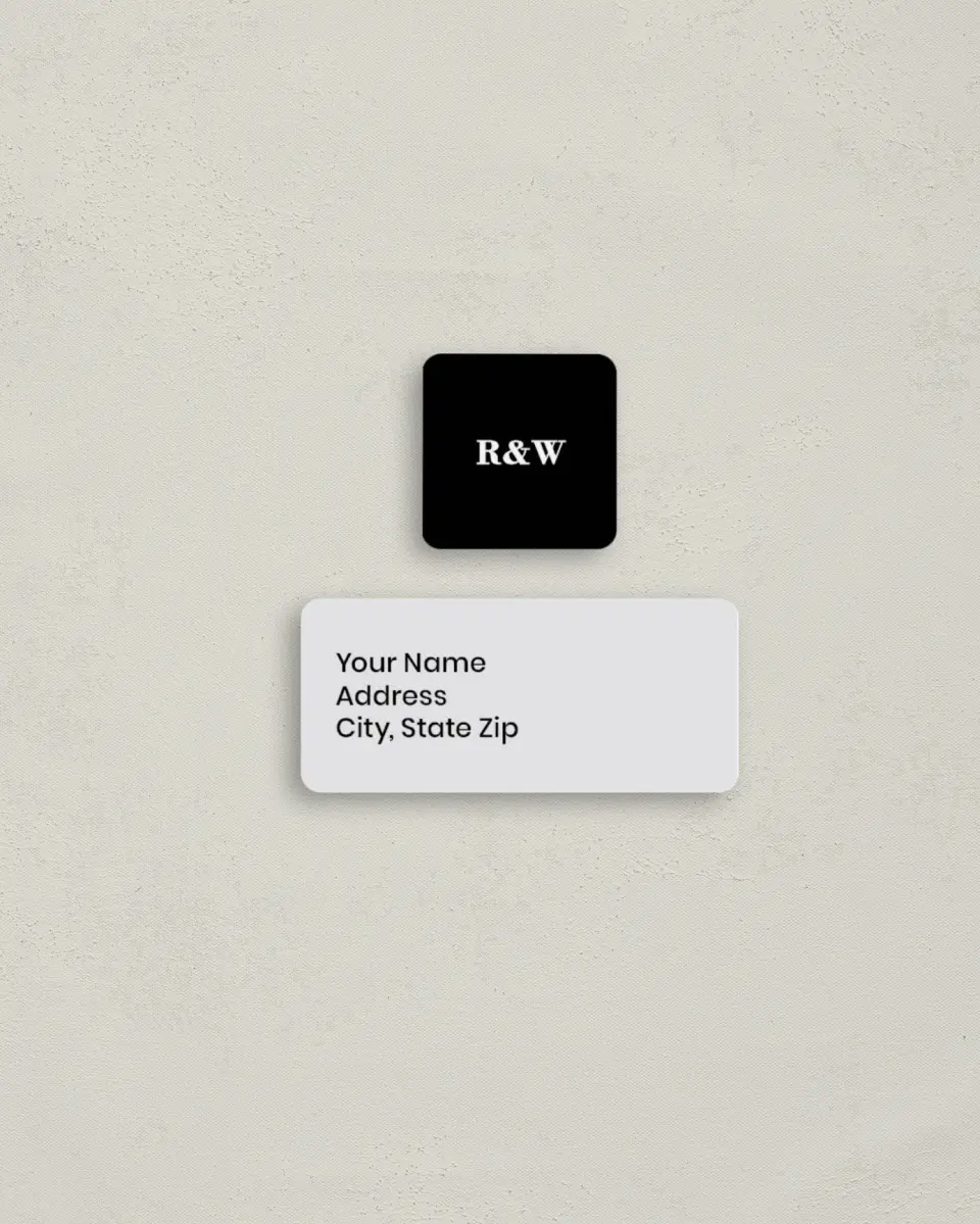 This is a 2¼" x 1" Labels; 1" x 1" Seals Return Address Label called Luster Opulence printed in full color