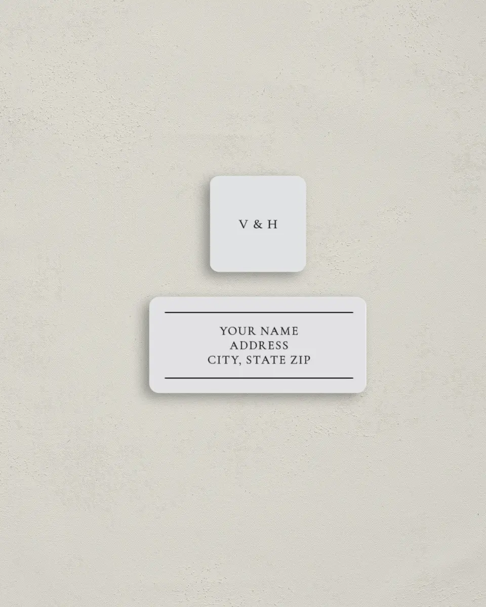 This is a 2¼" x 1" Labels; 1" x 1" Seals Return Address Label called Lovely Blush printed in full color