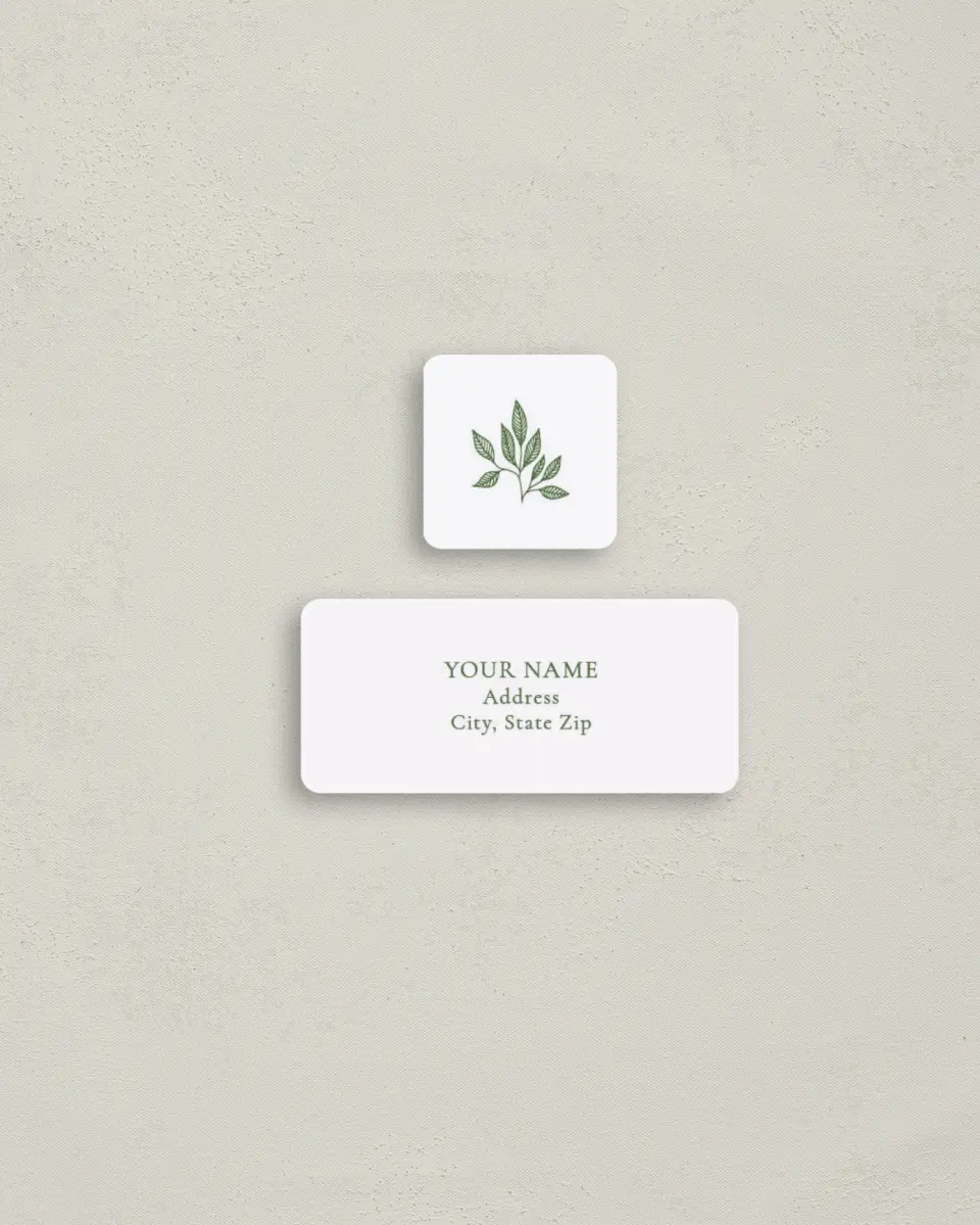 This is a 2¼" x 1" Labels; 1" x 1" Seals Return Address Label called Rustic Grace printed in full color