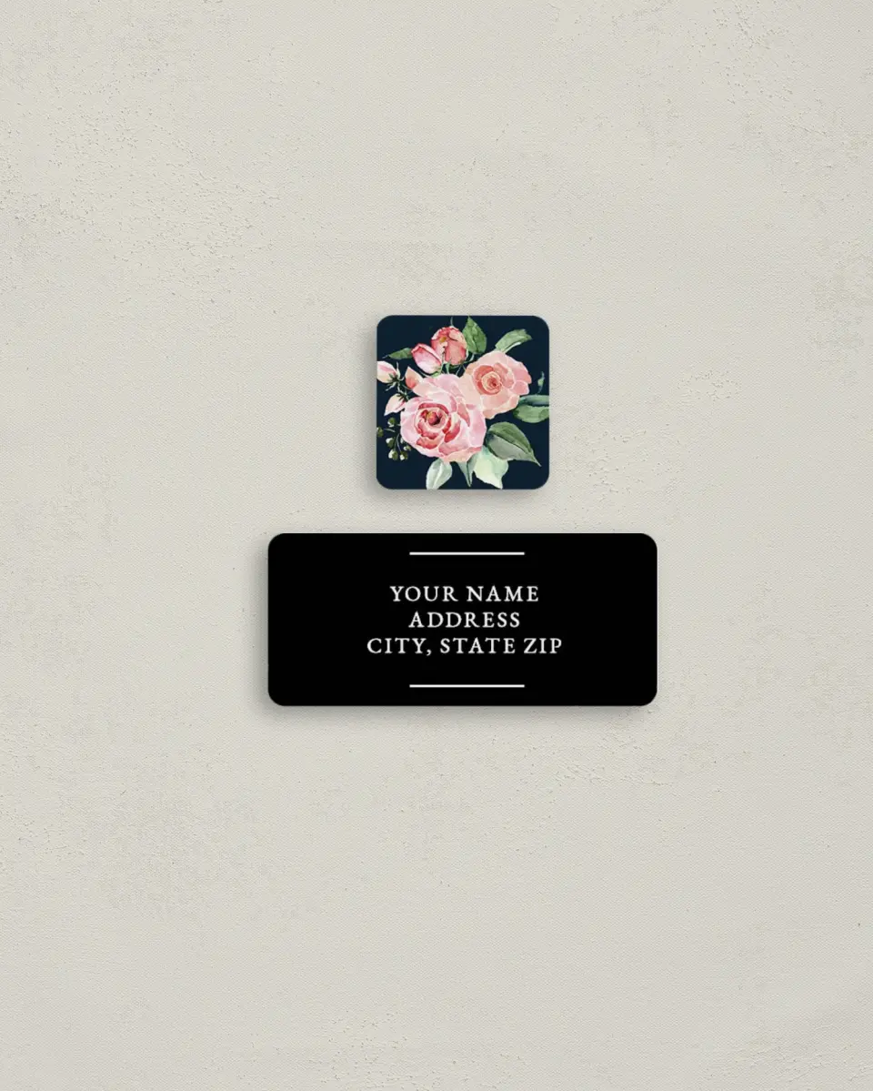 This is a 2¼" x 1" Labels; 1" x 1" Seals Return Address Label called Garden Dream printed in full color