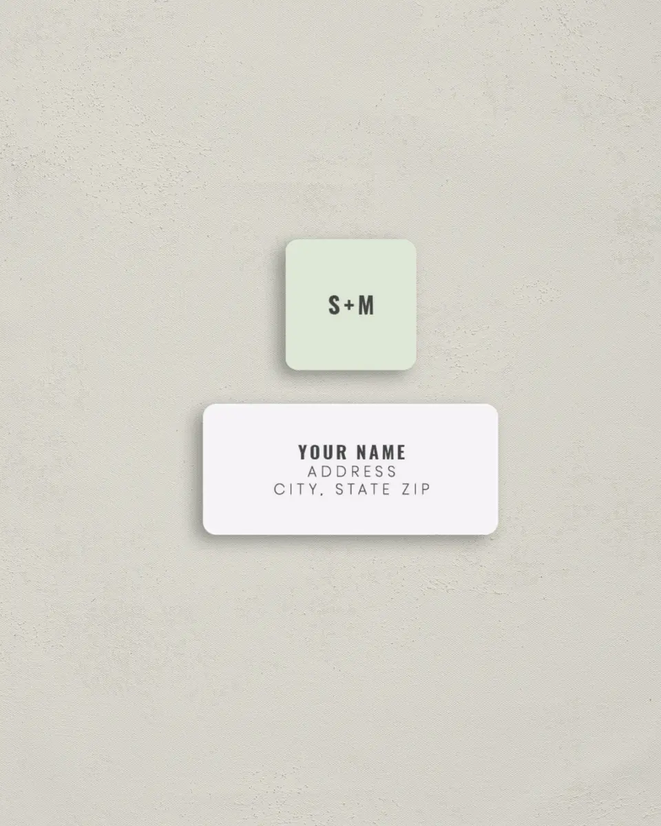 This is a 2¼" x 1" Labels; 1" x 1" Seals Return Address Label called Geometric Weave printed in full color
