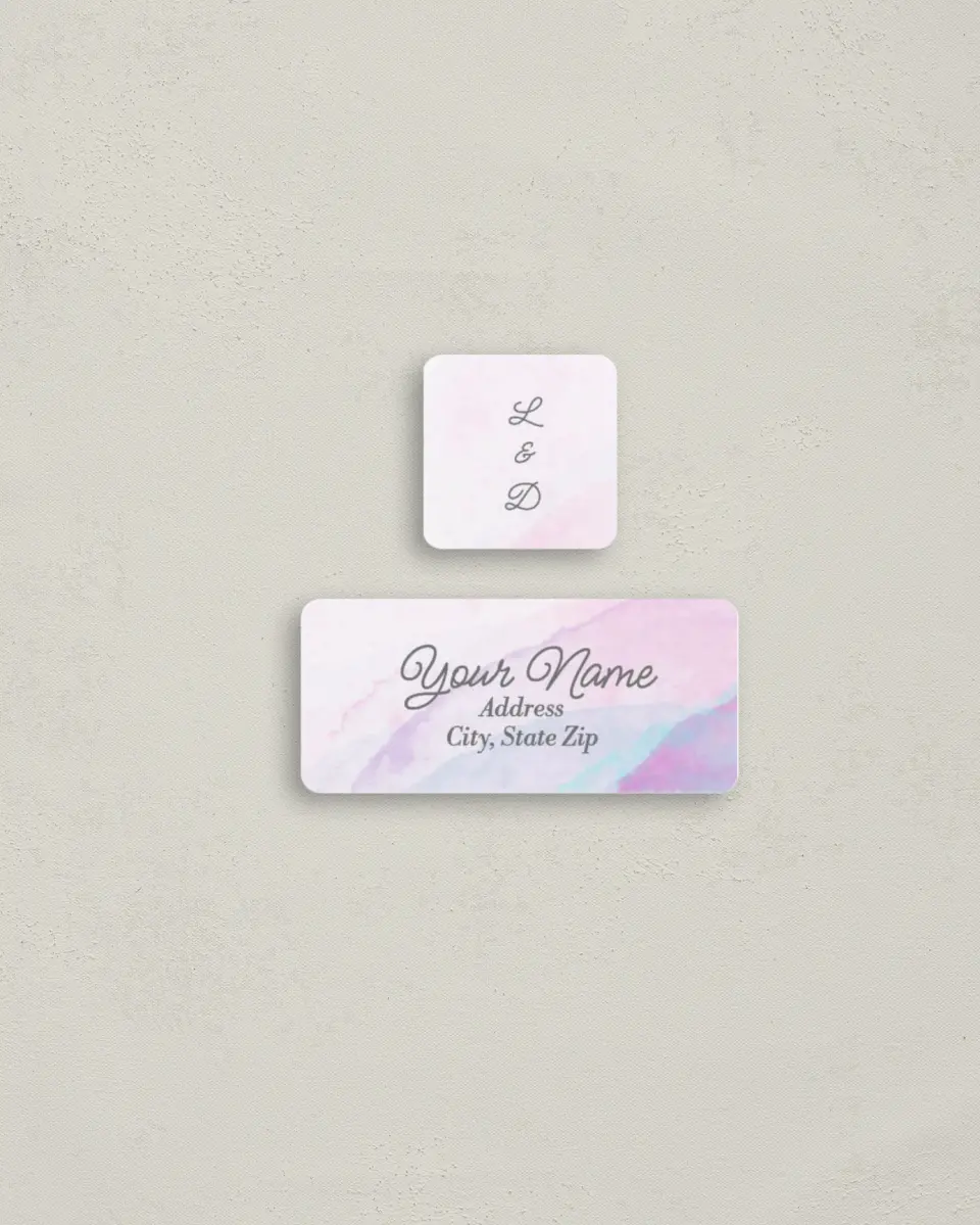This is a 2¼" x 1" Labels; 1" x 1" Seals Return Address Label called Joyful Enchantment printed in full color
