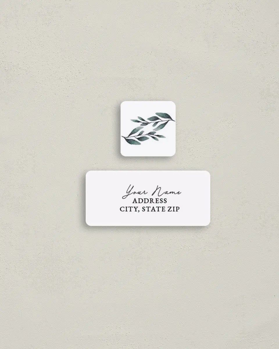 This is a 2¼" x 1" Labels; 1" x 1" Seals Return Address Label called Pinecone Allure printed in full color