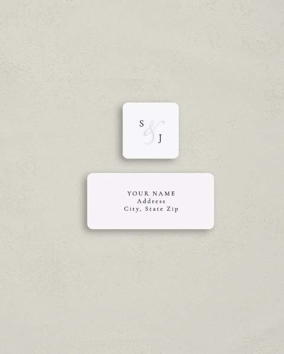 This is a 2¼" x 1" Labels; 1" x 1" Seals Return Address Label called Dearest Lines printed in full color