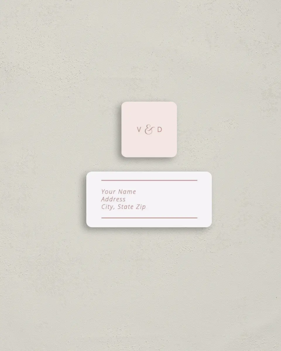 This is a 2¼" x 1" Labels; 1" x 1" Seals Return Address Label called Neat Arrangement printed in full color