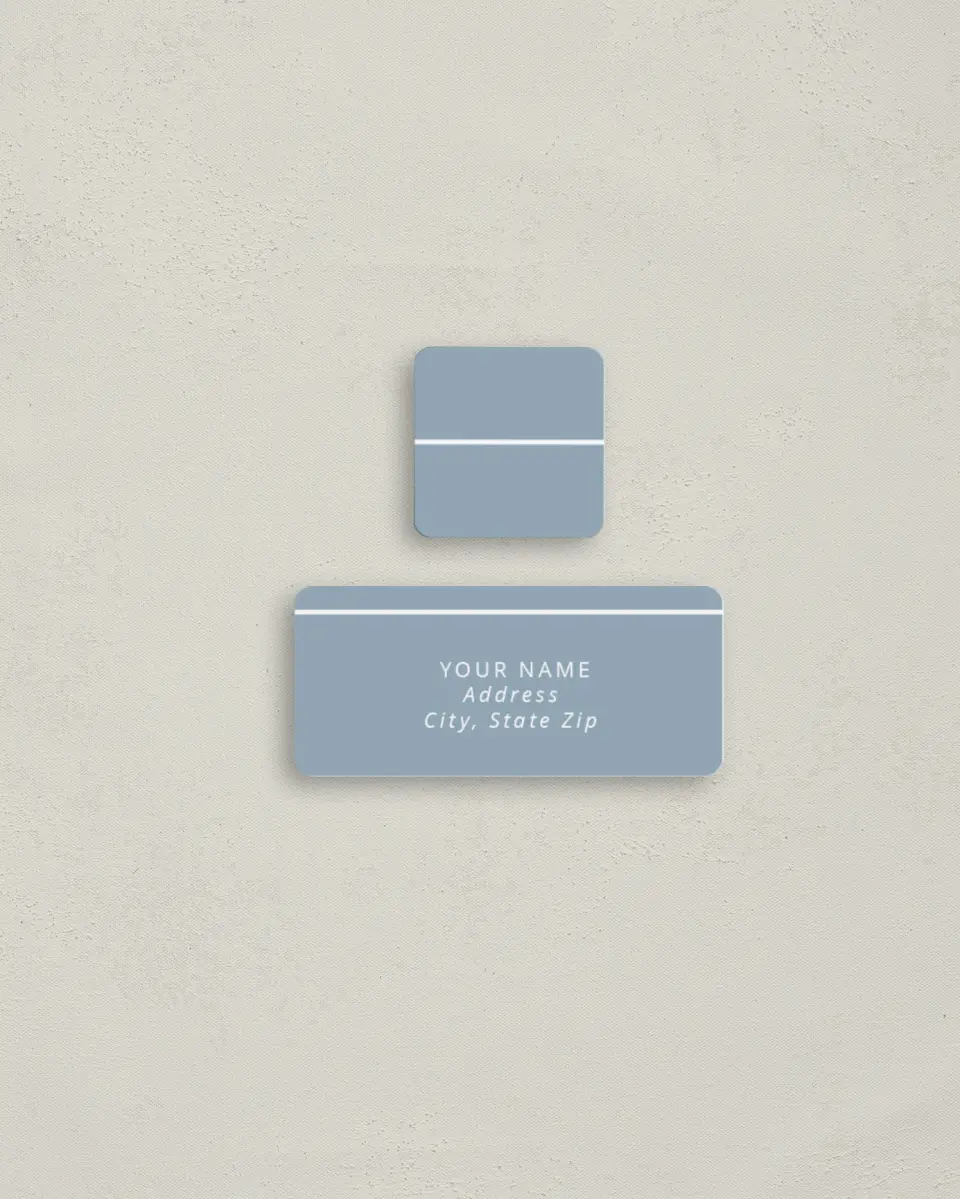 This is a 2¼" x 1" Labels; 1" x 1" Seals Return Address Label called Simple Embrace printed in full color