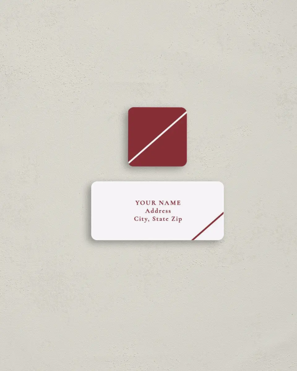 This is a 2¼" x 1" Labels; 1" x 1" Seals Return Address Label called Bold Banner printed in full color