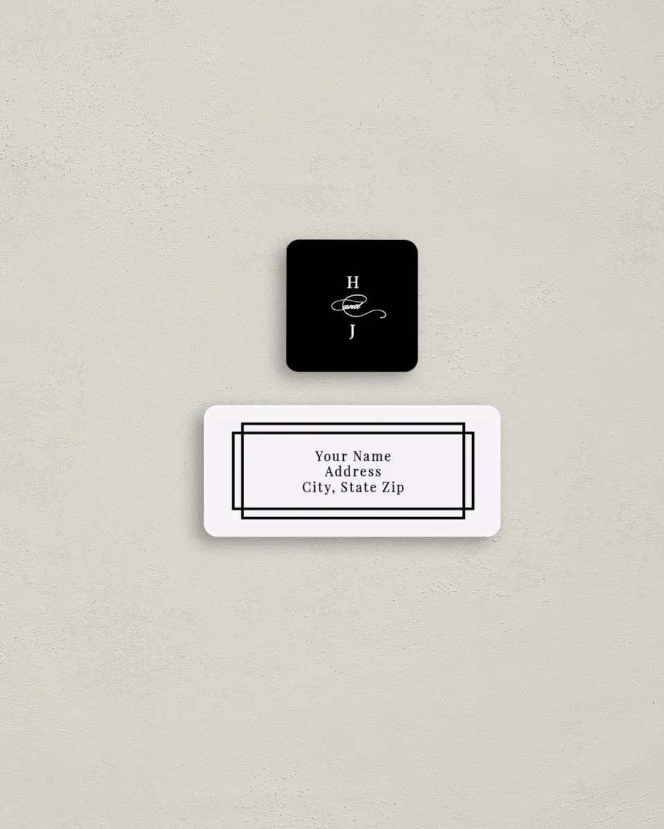 This is a 2¼" x 1" Labels; 1" x 1" Seals Return Address Label called Because You're Mine printed in full color