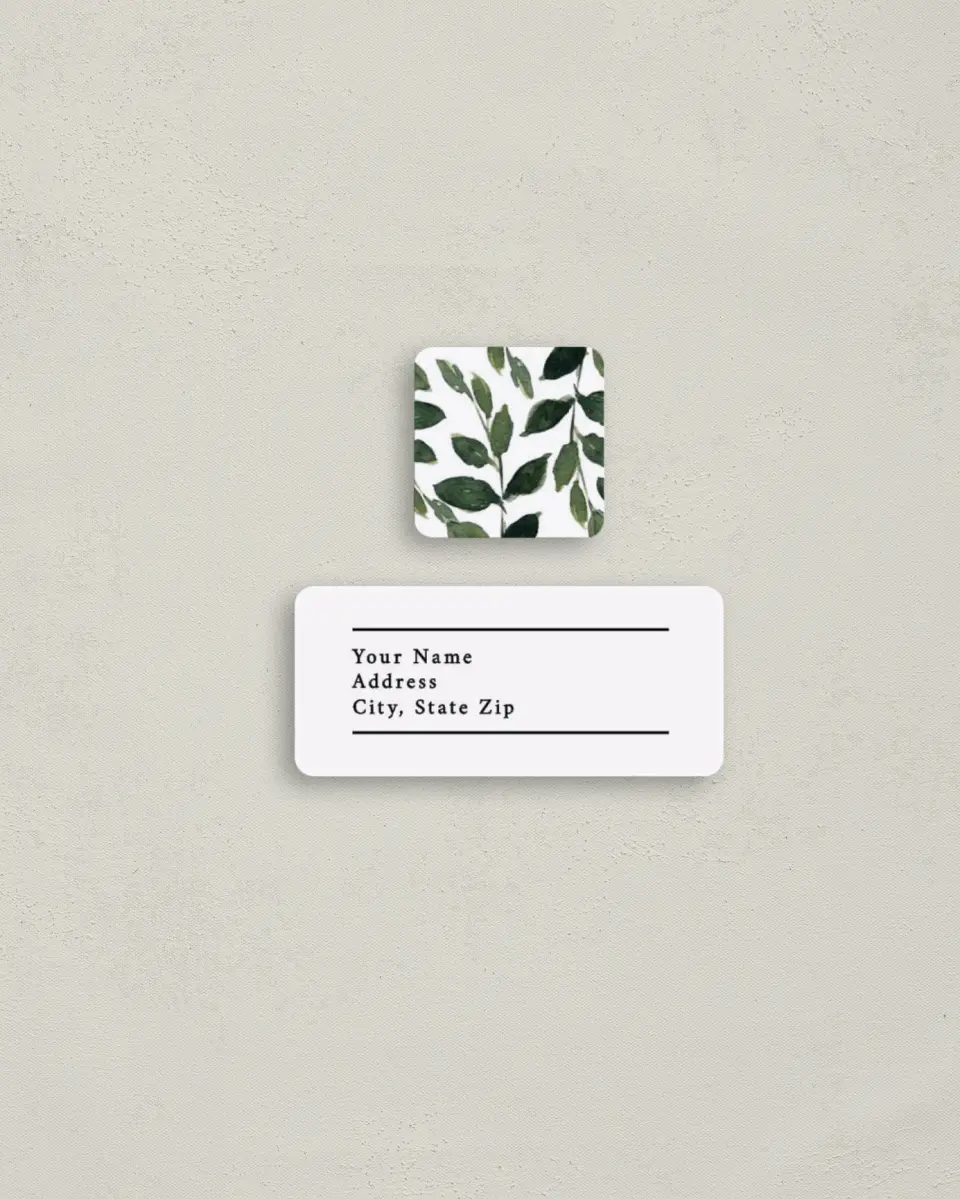This is a 2¼" x 1" Labels; 1" x 1" Seals Return Address Label called All for Love printed in full color