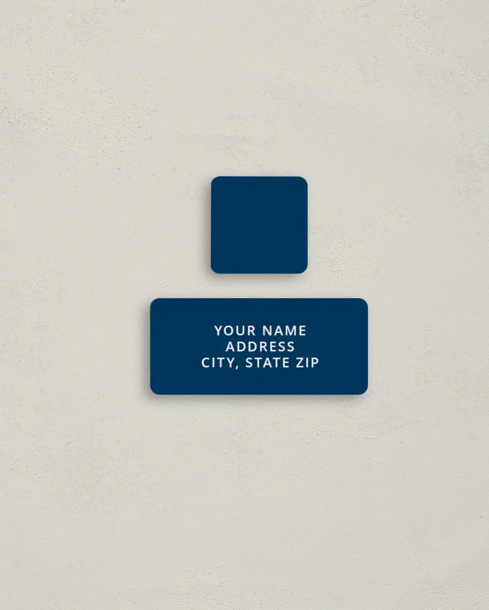 This is a 2¼" x 1" Labels; 1" x 1" Seals Return Address Label called Solid Color printed in full color