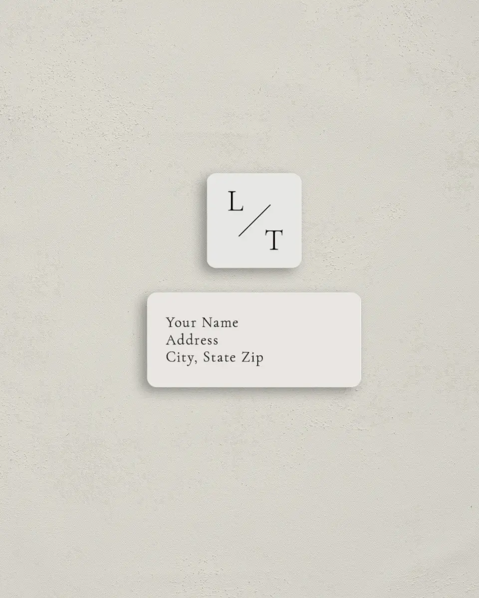 This is a 2¼" x 1" Labels; 1" x 1" Seals Return Address Label called Together Always printed in full color