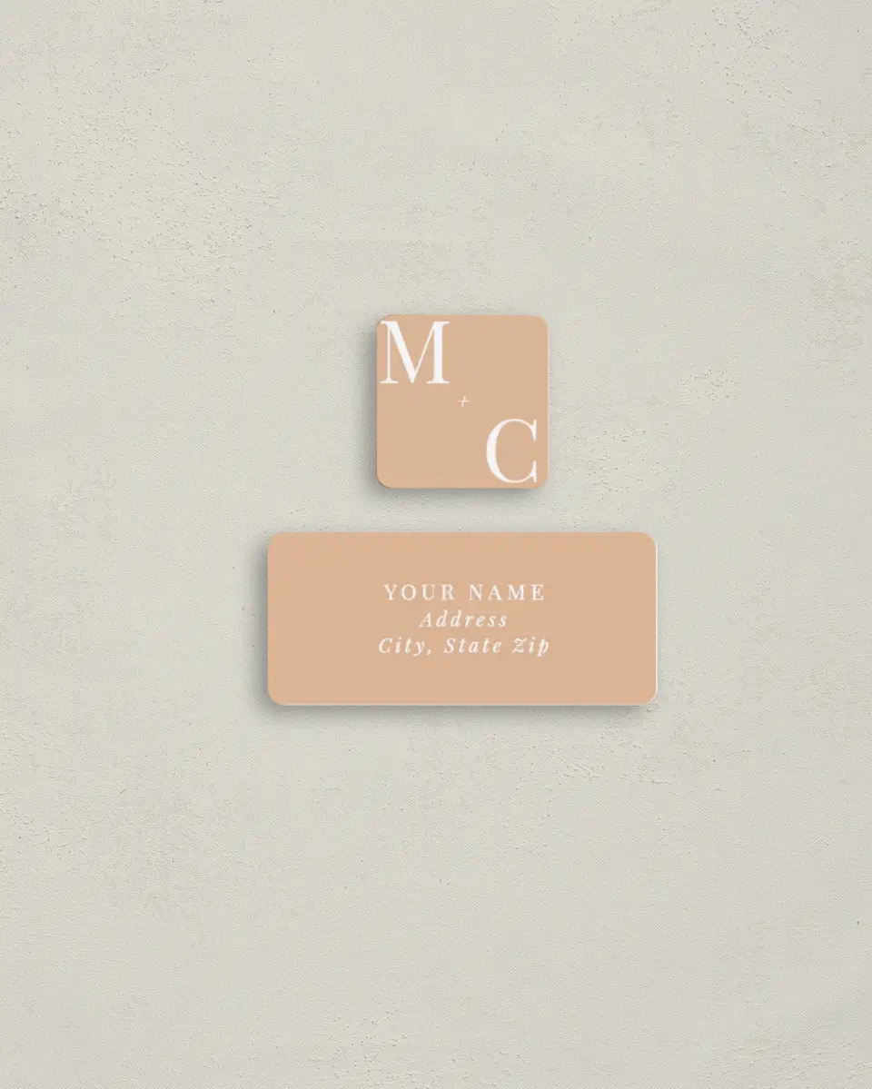 This is a 2¼" x 1" Labels; 1" x 1" Seals Return Address Label called Boldly We Do printed in full color