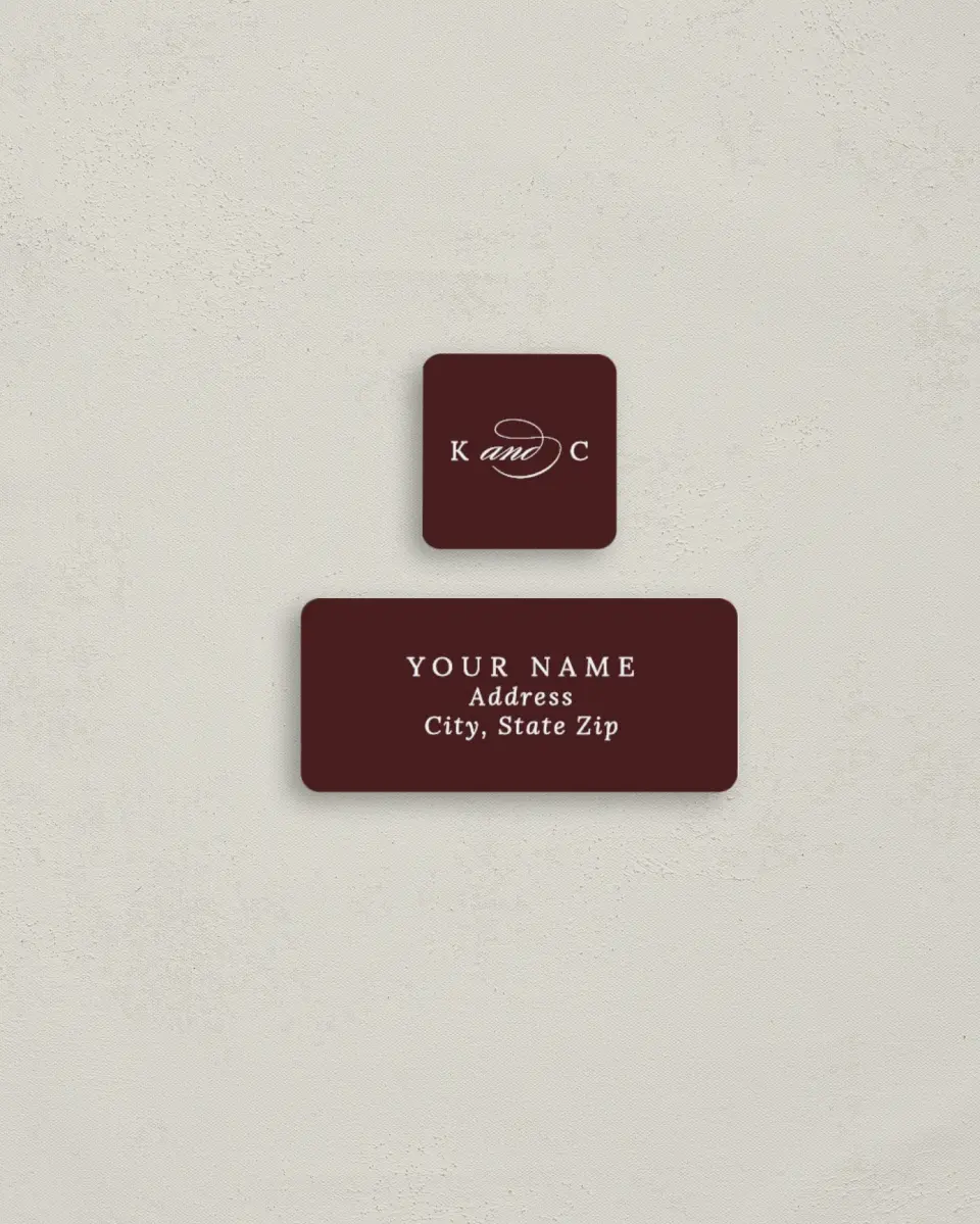 This is a 2¼" x 1" Labels; 1" x 1" Seals Return Address Label called Enchanted Bliss printed in full color