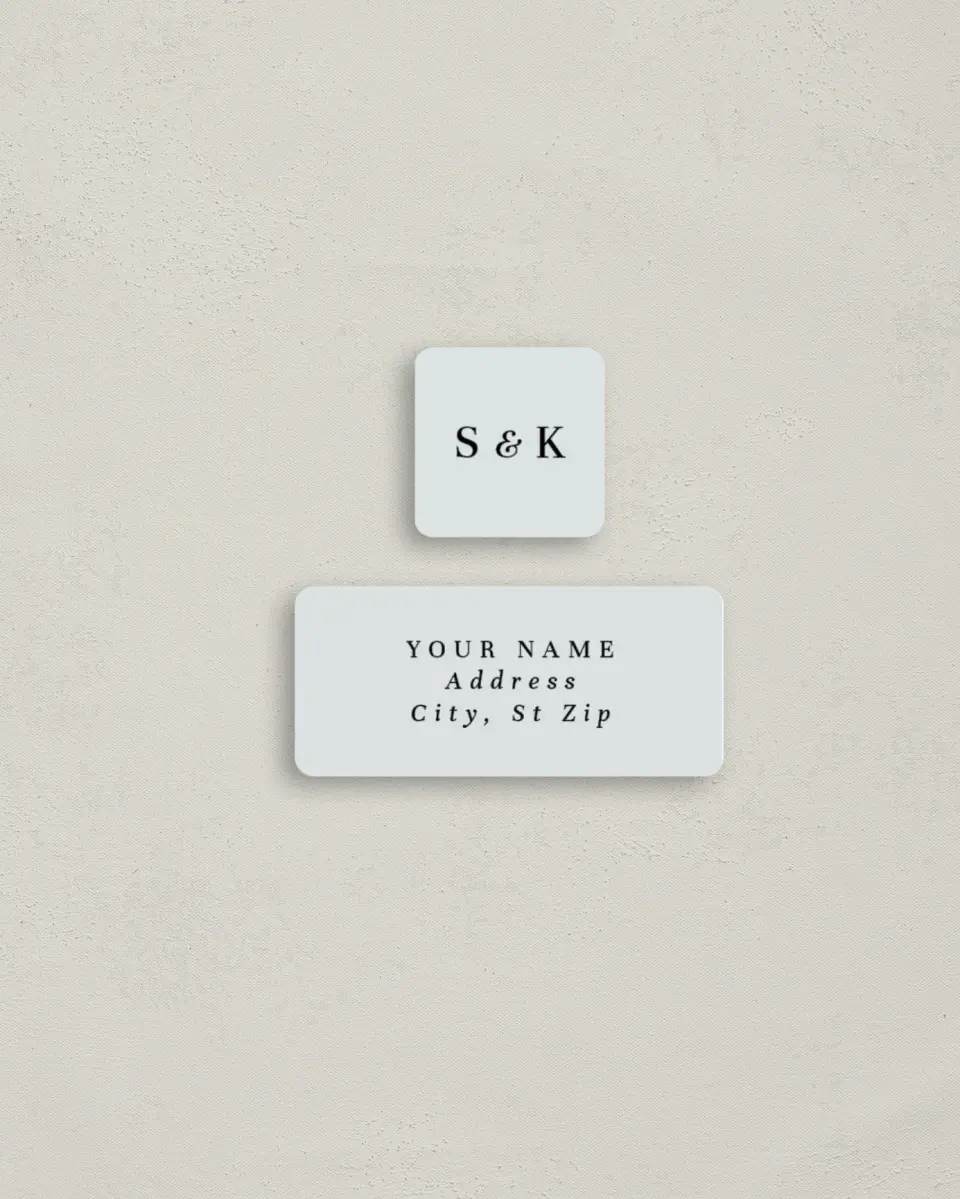 This is a 2¼" x 1" Labels; 1" x 1" Seals Return Address Label called Simple Portrait printed in full color