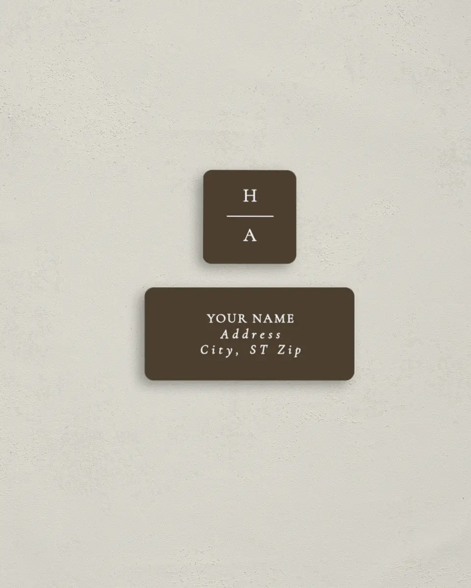 This is a 2¼" x 1" Labels; 1" x 1" Seals Return Address Label called Grounded in Love printed in full color