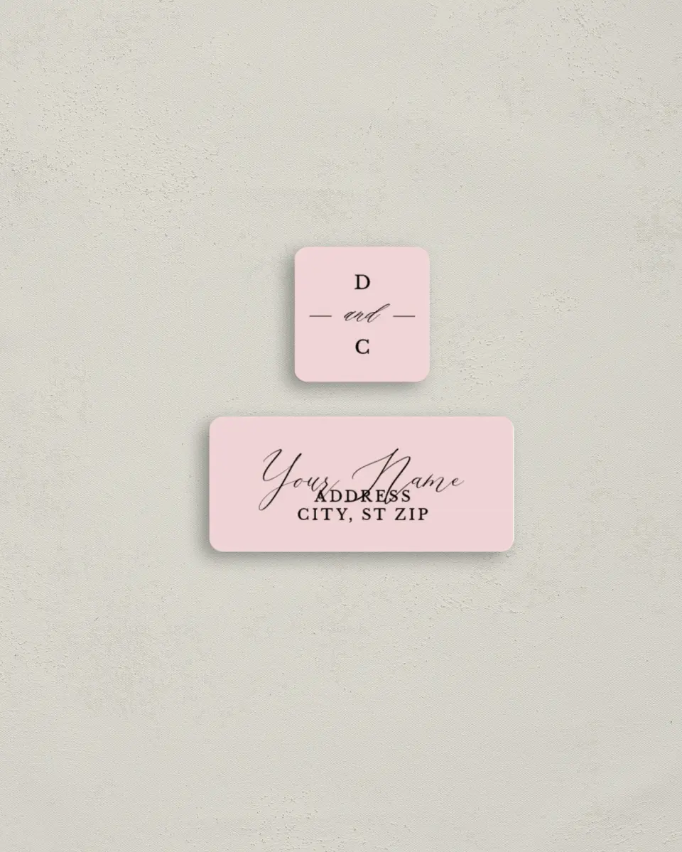 This is a 2¼" x 1" Labels; 1" x 1" Seals Return Address Label called Soft Florals printed in full color