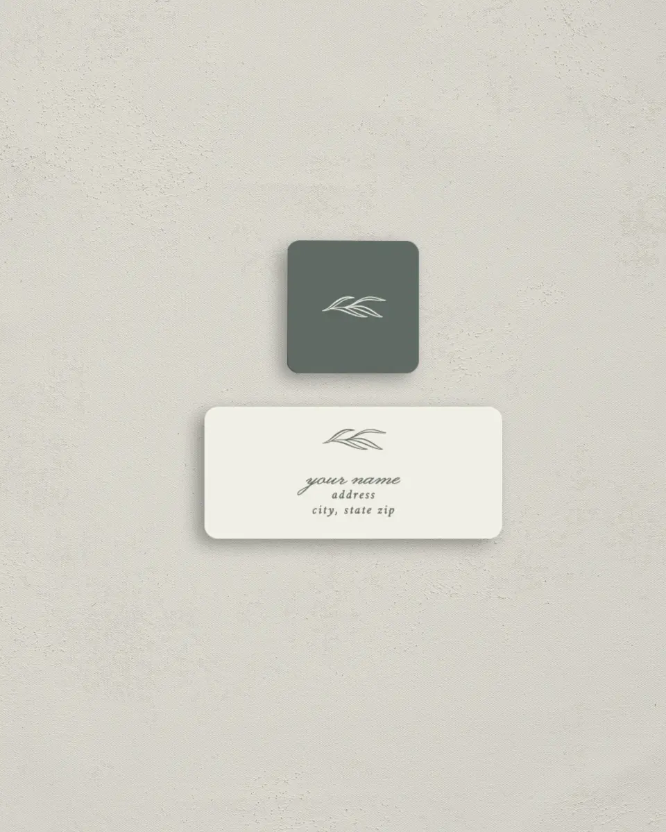 This is a 2¼" x 1" Labels; 1" x 1" Seals Return Address Label called Whisper Twig printed in full color