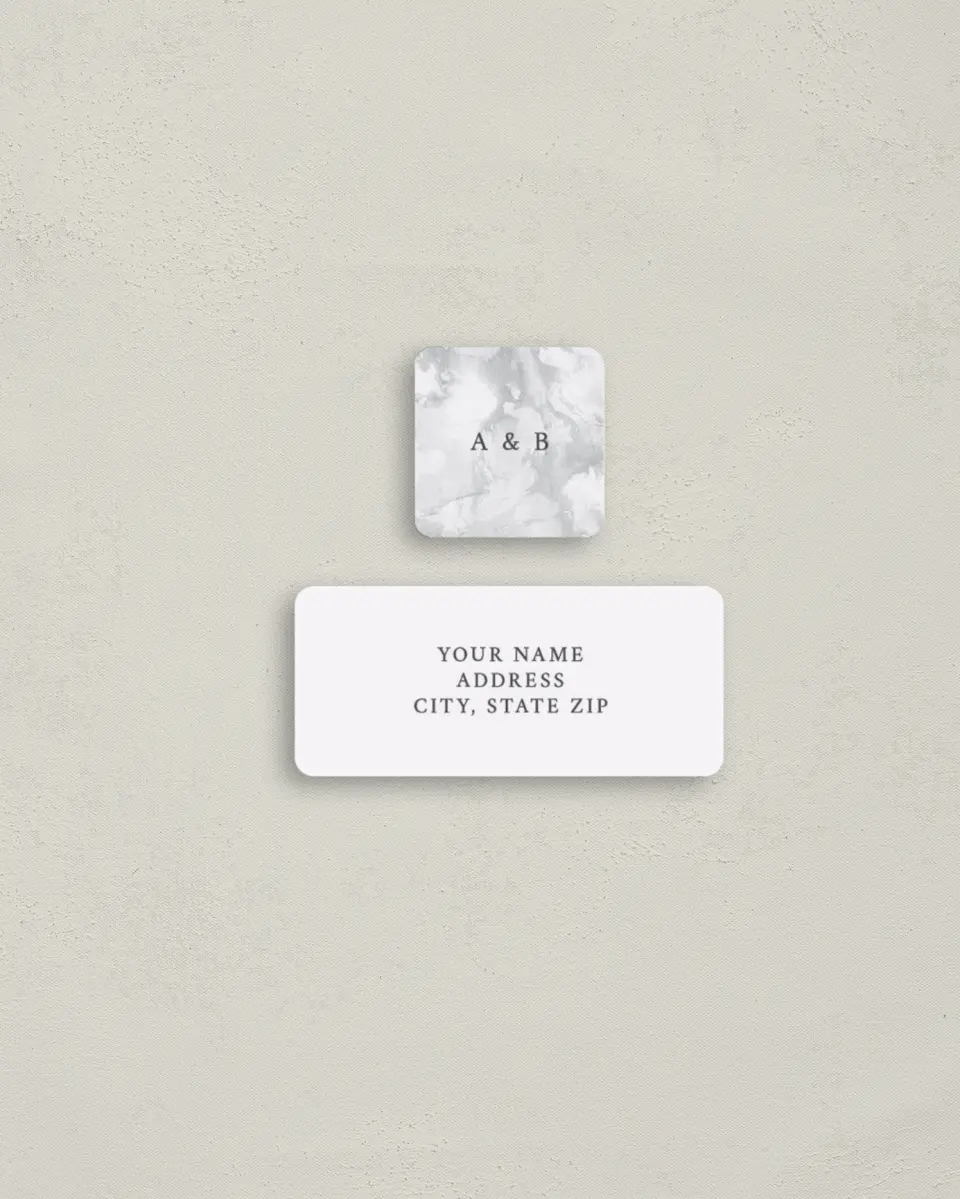 This is a 2¼" x 1" Labels; 1" x 1" Seals Return Address Label called Joined Lines printed in full color