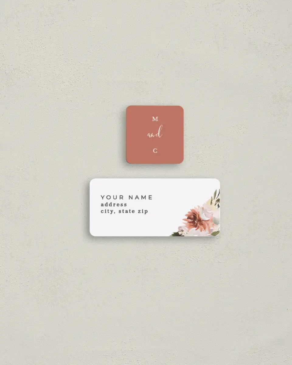 This is a 2¼" x 1" Labels; 1" x 1" Seals Return Address Label called Natural Love printed in full color